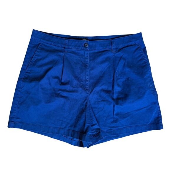 J. Crew Pleated Capeside Chino Short in Navy Blue Size 16 - Picture 2 of 5